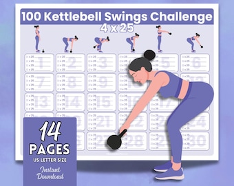 30-Day Kettlebell Swing Challenge: Beginner Form Guide (Printable Bundle)