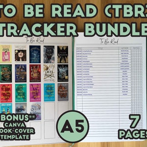 Insertion de journal Booktok TBR Tracker, liste imprimable, liste de contrôle 2025, modèle de liste de contrôle de suivi de lecture Bujo PDF, liste de livres à lire A5