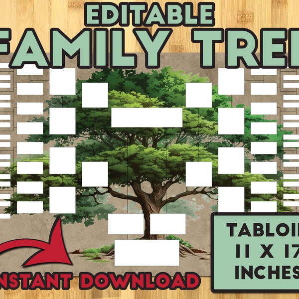 Printable Descendant Family Tree - Etsy