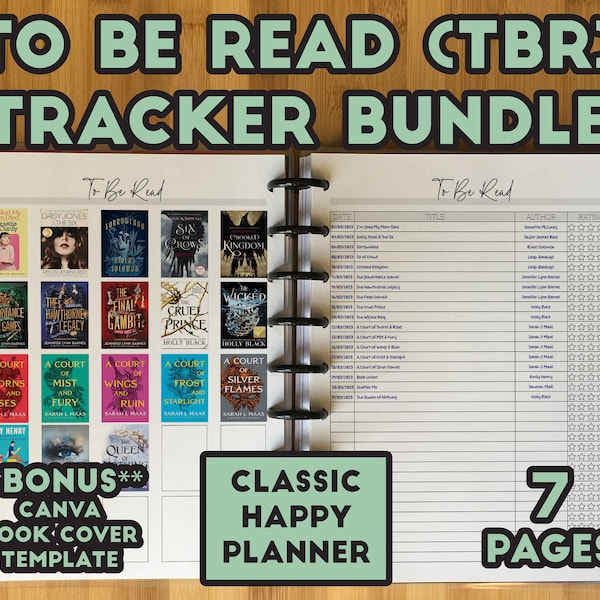 TBR Tracker Booktok Journal Insert Printable To Be Read List 2024 Reading Tracker Checklist Template Bujo PDF Bundle Books To Read List CHP