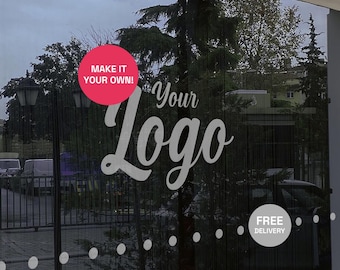Custom Frosted Vinyl Logo Decal for Business Windows