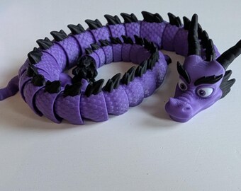 3D printed articulated Toon Dragon - available in a variety of colors and sizes - gift - collectable