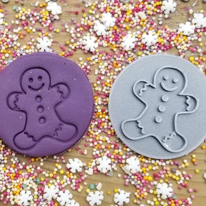 Gingerbread man Christmas  embosser stamp - personalised icing stamp - cupcakes - Christmas - personalised cakes - cake topper fondant stamp