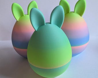 3D Printed SURPRISE Easter egg!!!! Bunny Egg container with mini carrot wiglet inside - fun collectable gift