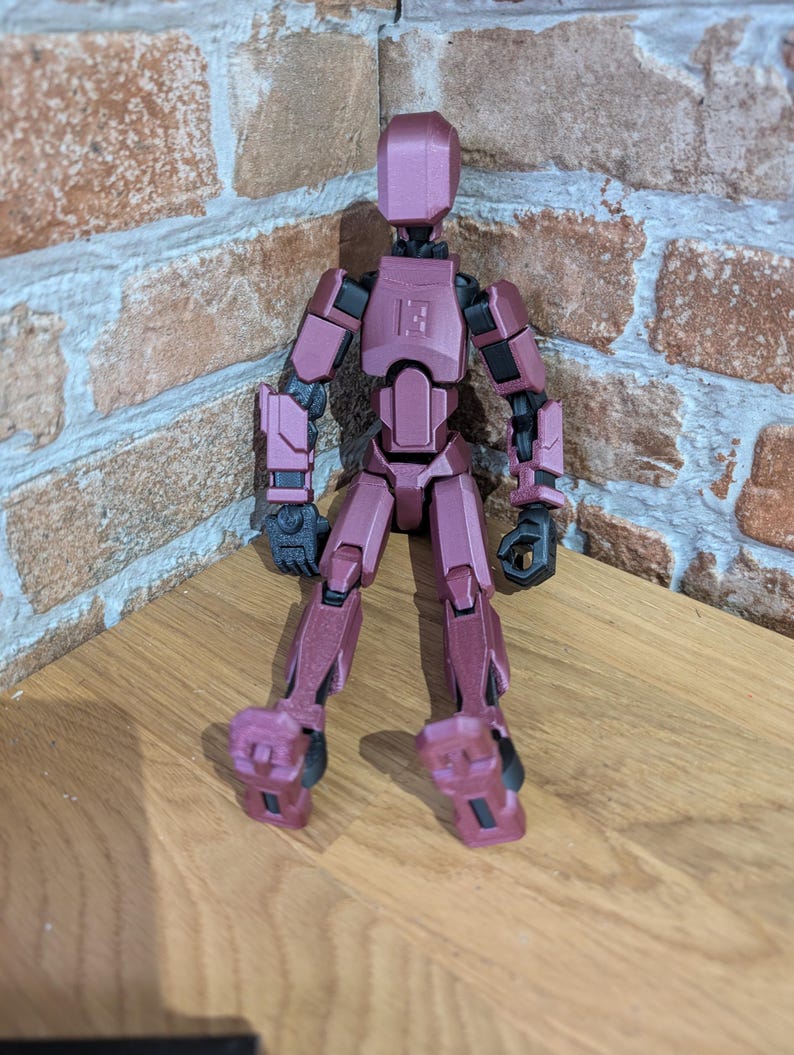 3D printed articulated dummy 13 action figure- available in a variety of colours - gift - collectable- creator soozafone rosegold/gold