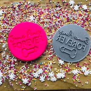 Bride to be embosser stamp - personalized icing stamp - cupcakes - same willy forever - personalized cakes - miss to mrs image 1