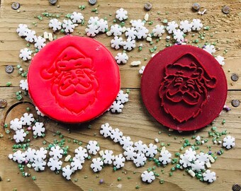 Santa - Father Christmas embosser stamp - personalized icing stamp - cupcakes - Christmas - personalized cakes