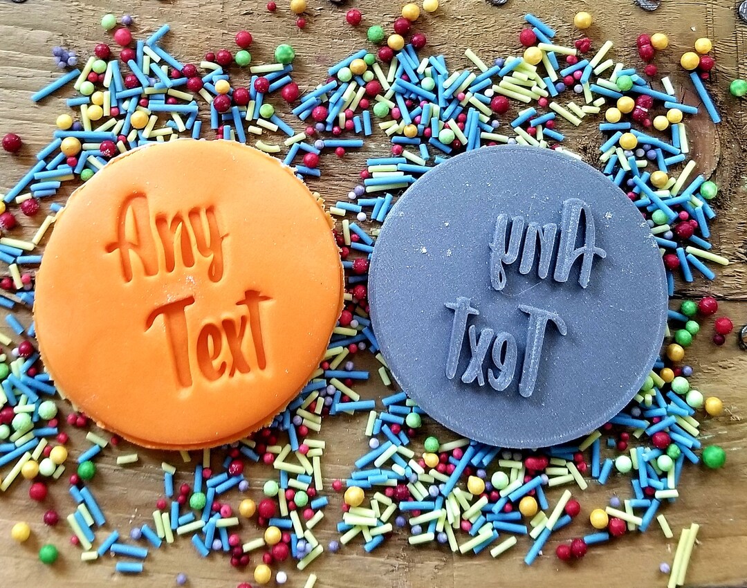 Personalised Any Text Embosser Stamp Personalised Icing Etsy