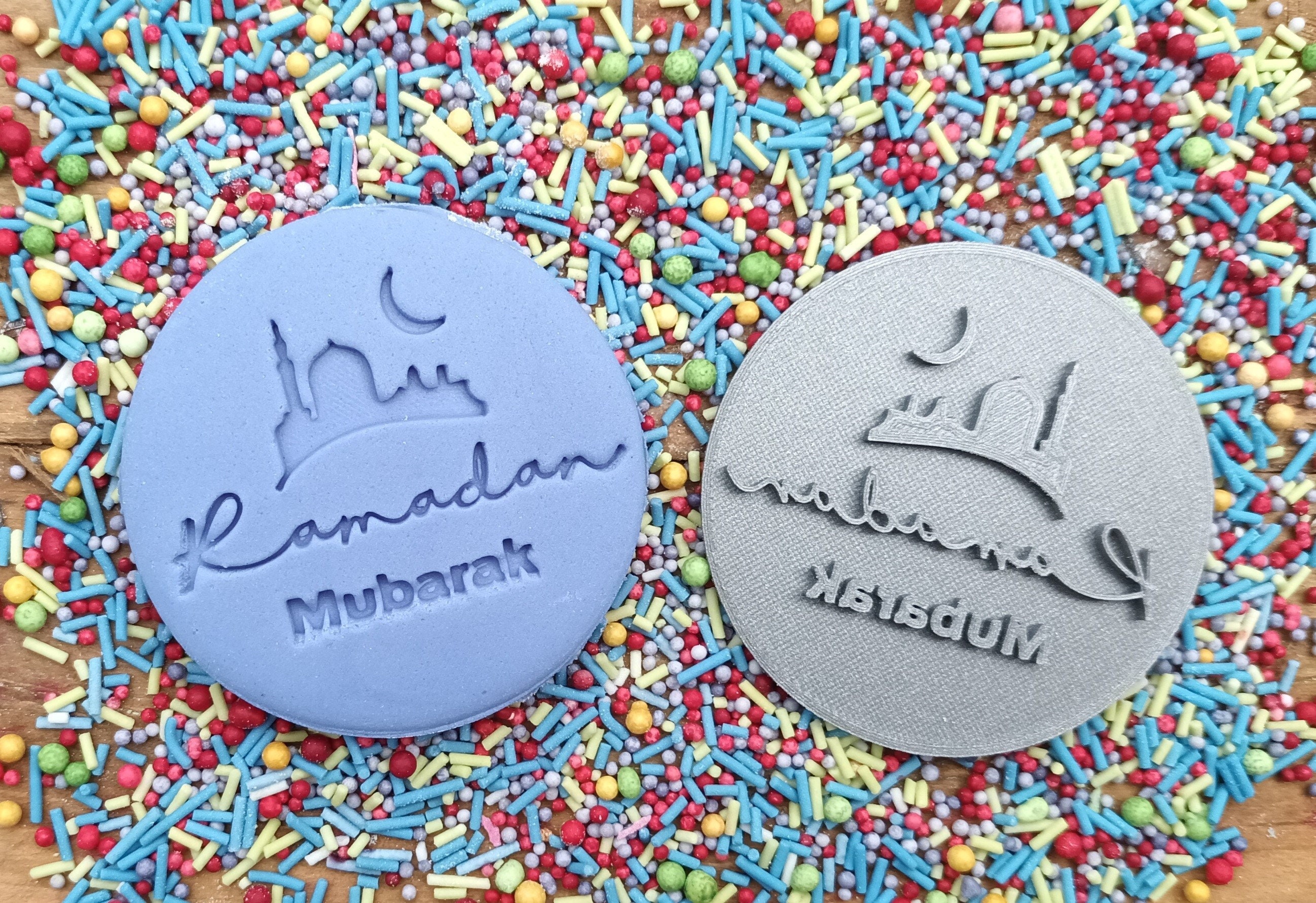 Ramadan Mubarak embosser stamp - personalised icing stamp - cake making -eco friendly material -cupcakes - cookie cutter