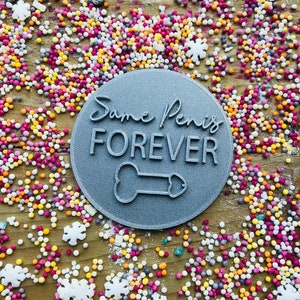 Bride to be embosser stamp - personalized icing stamp - cupcakes - same willy forever - personalized cakes - miss to mrs image 3