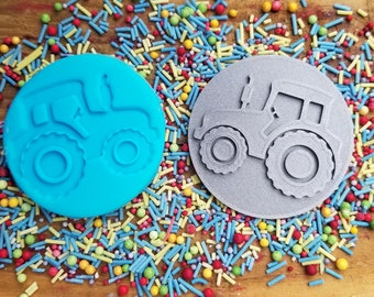 Tractor embosser stamp - personalized icing stamp - cupcakes - birthday - personalized cakes - cake stamp