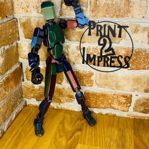 3D printed articulated dummy 13 action figure- available in a variety of colors - gift - collectable- creator soozafone image 9