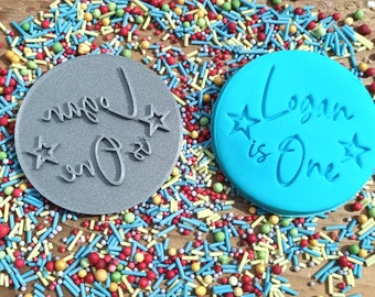 Personalized birthday embosser stamp - personalized icing stamp - cake making - eco friendly material - cupcakes - cookie cutter- 1st birthday