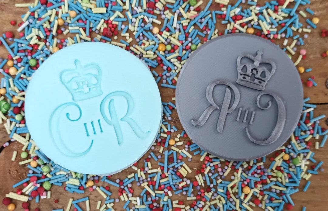 King Charles Coronation Embosser Stamp Personalised Icing Etsy