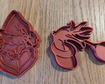 Christmas grinchmas stamp and cutters biscuits - personalized icing stamp - cupcakes - cookie cutter - embosser and cutter set