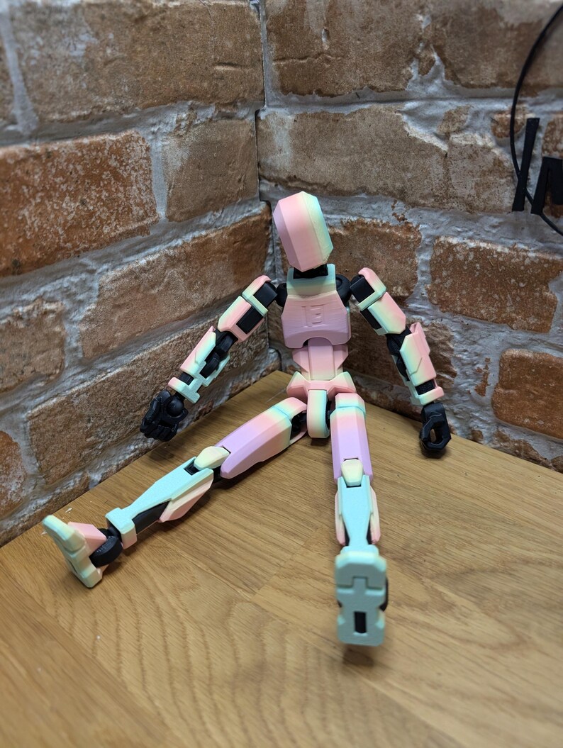3D printed articulated dummy 13 action figure- available in a variety of colors - gift - collectable- creator soozafone image 12