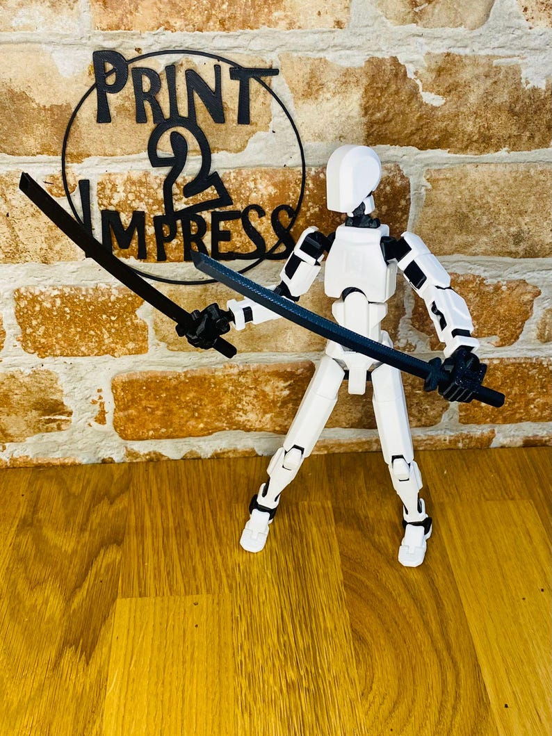 3D printed articulated dummy 13 action figure- available in a variety of colours - gift - collectable- creator soozafone ホワイト
