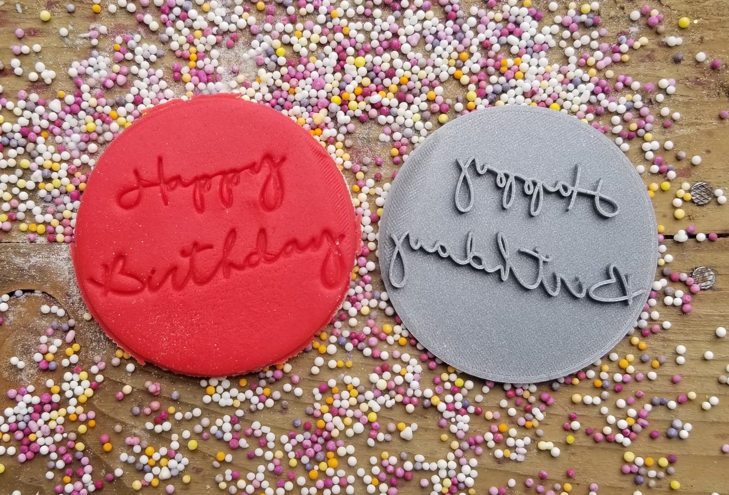 Happy Birthday Cake Stamp Embosser Stamp Personalised Etsy