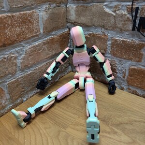 3D printed articulated dummy 13 action figure- available in a variety of colours - gift - collectable- creator soozafone pastel
