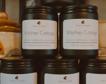 Witch's Cottage Scented Candle: Dragon's Blood, Patchouli, Frankincense