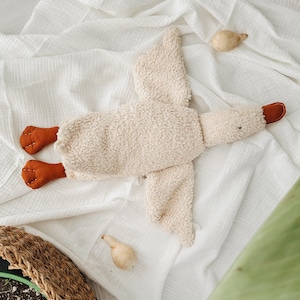 Baby Comforter, Goose Plush, Plush Toy, Goose Stuff Animal, Baby Comforter, Handmade Goose Plush, Sleep Toy for Baby, Duck Toy, Goose Toy,