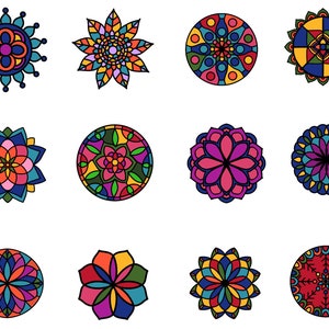 Mandala Illustraties - Kleur & Transparante PNG Clipart Afbeeldingen - Kleuren Mandala's - Adult Coloring - Mandala's Illustraties - Commercieel Gebruik