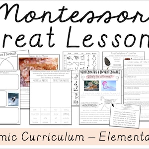 Montessori Great Lessons Curriculum & Activities - Elementary I Cosmic Curriculum - Great Lesson Stories - The Five Great Lessons