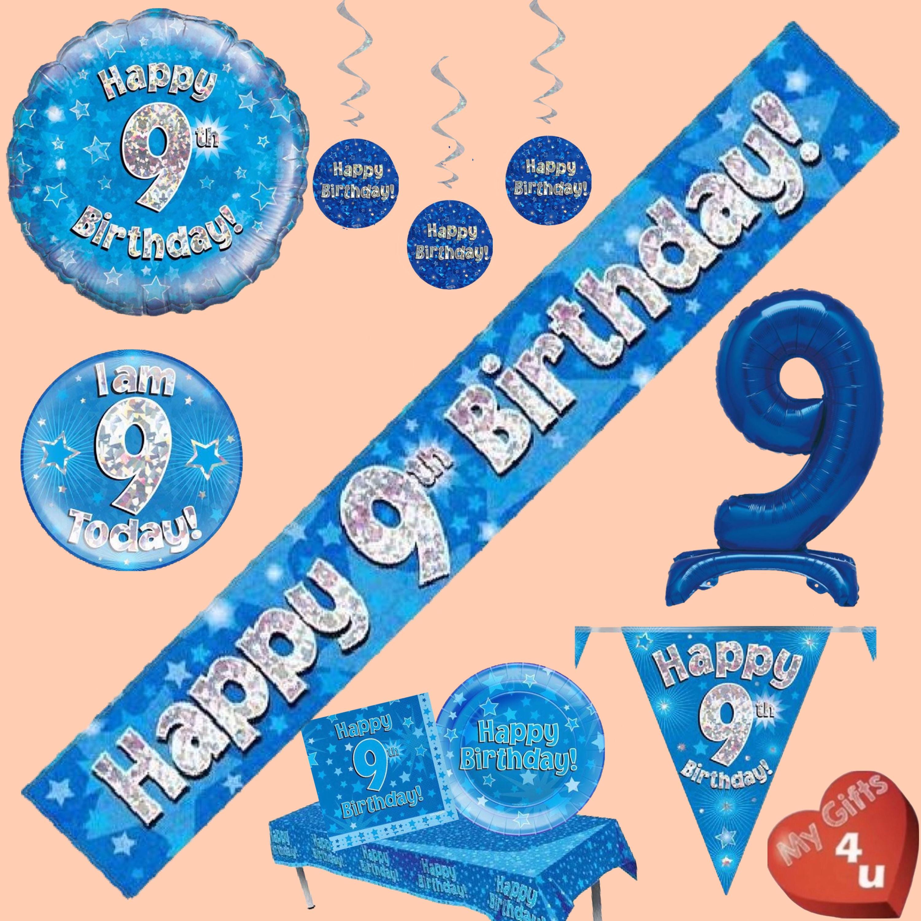 Dude I'm 9 Glitter Banner - Pre-strung 'Level 9 Unlocked' Birthday Decor For Boys