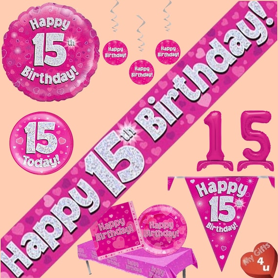 Qunceaera 15th Brthday Party Burgundy Red Flora Banner | 15th
