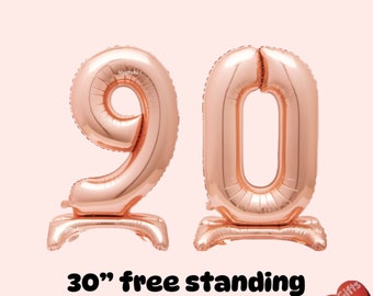 90th Birthday Rose gold 30" foil balloons