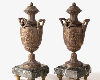 E. Picault pair of French Cassolettes 19th Century