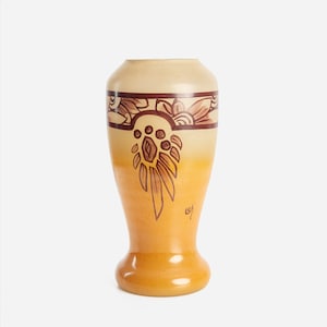 Art Nouveau enameled glass vase by Legras, 1920&#39;s