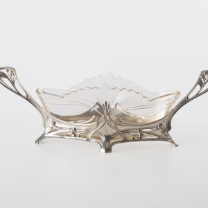 WMF silver plated centerpiece with glass insert, 1900&#39;s