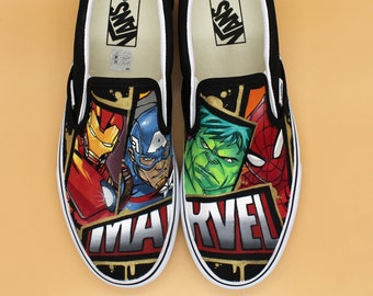 Spiderman Vans | Etsy