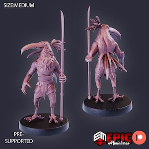 Bird Folk Toucan Warrior (3 Variants) - Epic Miniatures