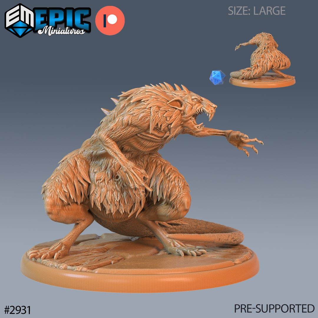 Rat Rq Giant Rat 3 Variants Available Epic Miniatures - Etsy