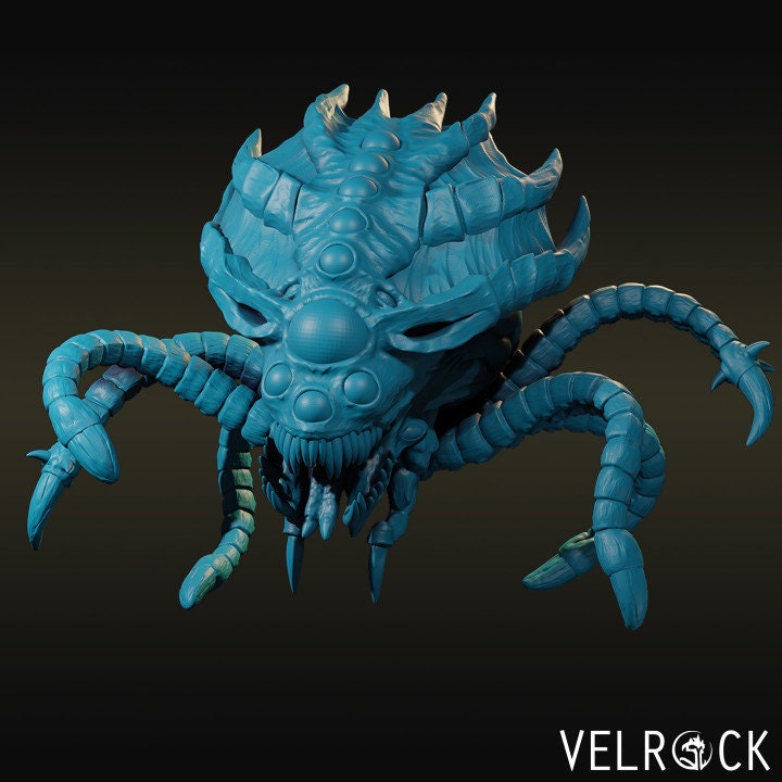 Tentacle Brain Monster (2 Variants) - Velrock - Etsy Canada