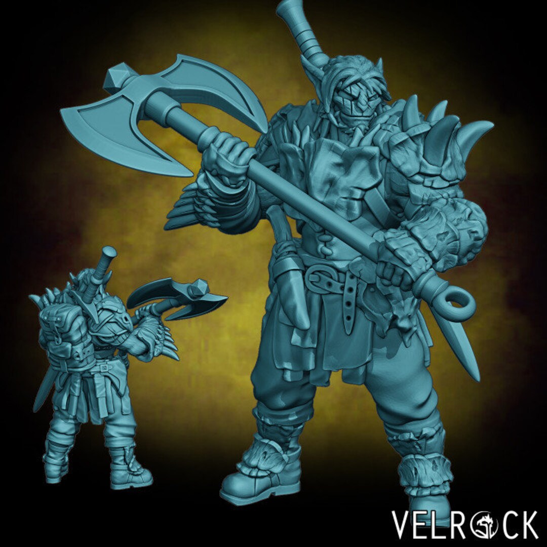 Shifter Armoured Barbarian Velrock Etsy