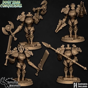 Shakkoi War Golems, Mystical Armoured Robots - Set 2 (4 Variants Available) - Battle Yak