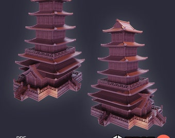 Feudal Temple Tower, Playable Terrain Piece - Epic Miniatures