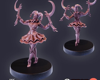 Harlequin Mad Girl (4 variantes) - Miniaturas épicas