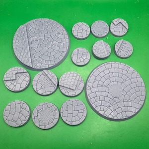 Gatewatch Lane Bases - City Cobblestones Terrain Base Set (32 Variants Available) - Battle Yak