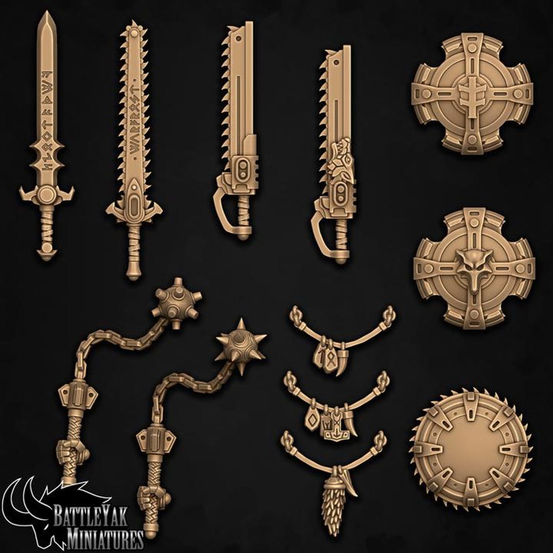 Sentinel Weapons and Shields, Wolves of Winter Customisation Pack ...