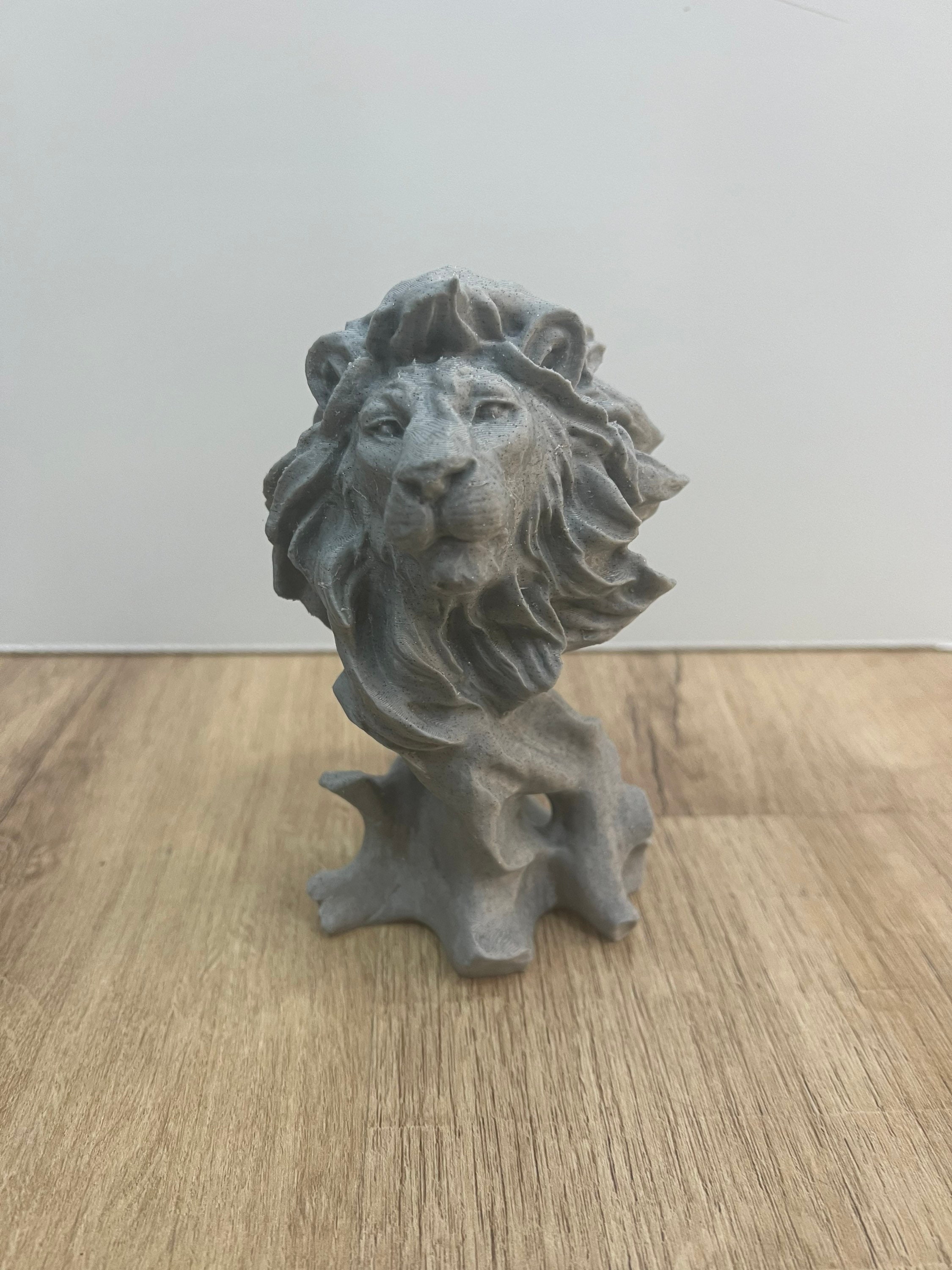 3D-gedruckte Büste eines wilden Löwen