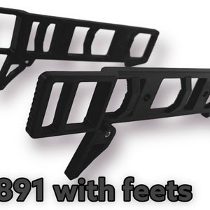 Sidebars with foldable feets for YAESU FT-891 3D printed