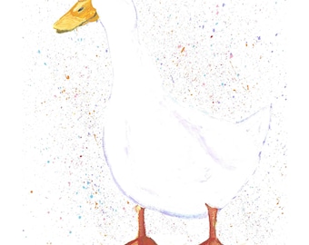 White Duck Art Print