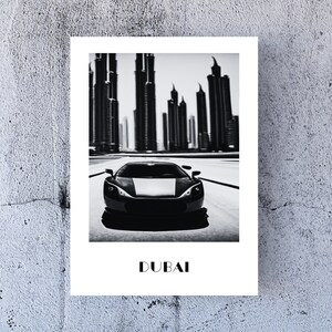 Dubai Art Print | Dubai Cars | Travel Poster | Digital Download | 5x7, 4x6