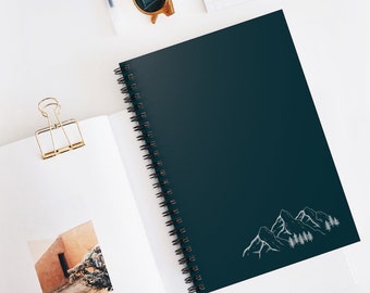 Green Mountain Cute Travel Notebook, Back to School, Fall Decor, Journal