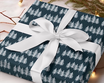 Christmas Tree Gift Wrap Papers, Holiday Wrapping Paper, Xmas Gift Packaging Supplies, Wrapping Sheets, Cute Christmas Tree Wrap