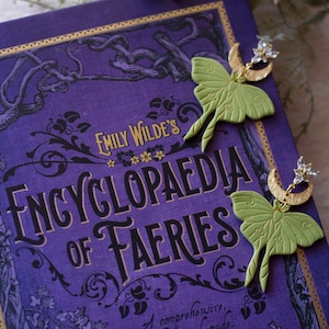 Emily Wilde's Encyclopaedia of Faeries by Heather Fawcett inspired, cottagecore, moth earrings, green moth, cottagecore earrings